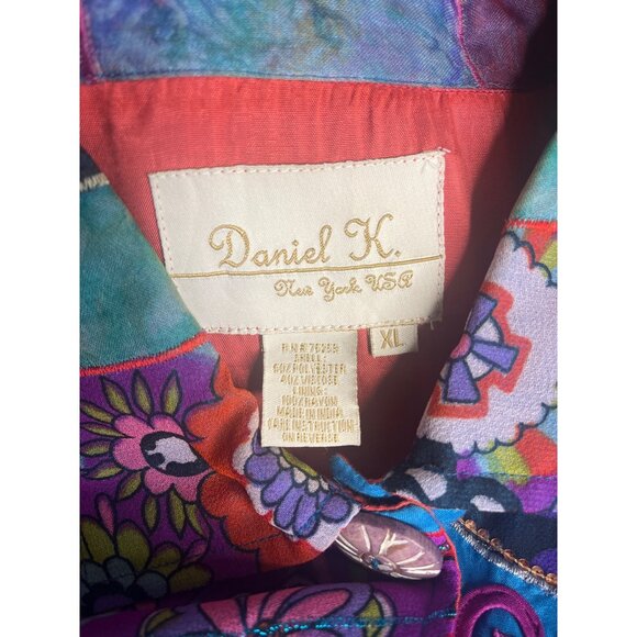 Daniel K Vintage Art Deco Funky Jacket 80s 90s Designer Ladies Size XL - Picture 7 of 10